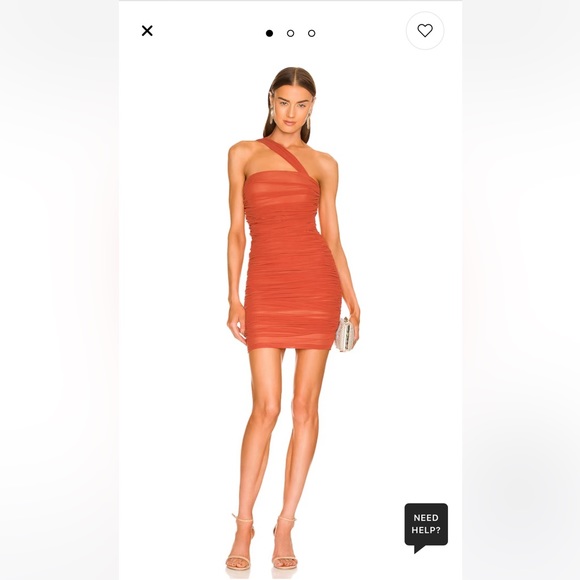 REVOLVE Ruched One-Shoulder Mini Dress by Michael Costello - Picture 1 of 8